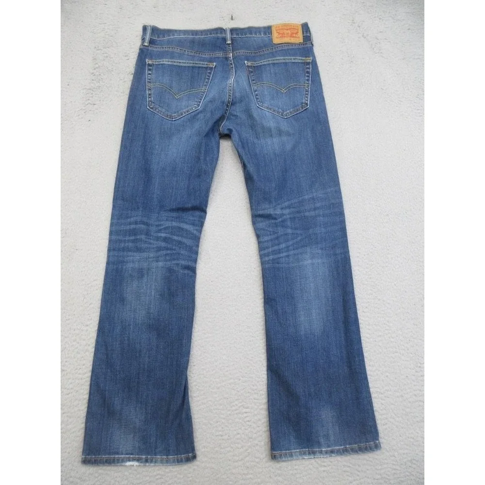 Levis 527 Bootcut Jeans Mens 34x30 Blue Medium Wash Slim Stretch Denim Casual